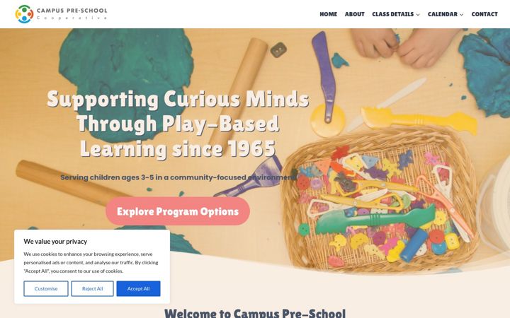 Screenshot of campuspreschool.com