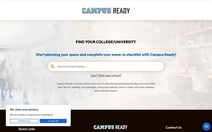 Screenshot of campusready.com