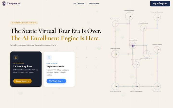 Screenshot of campusreel.org