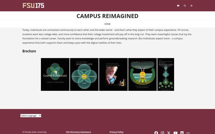 Screenshot von campusreimagined.fsu.edu