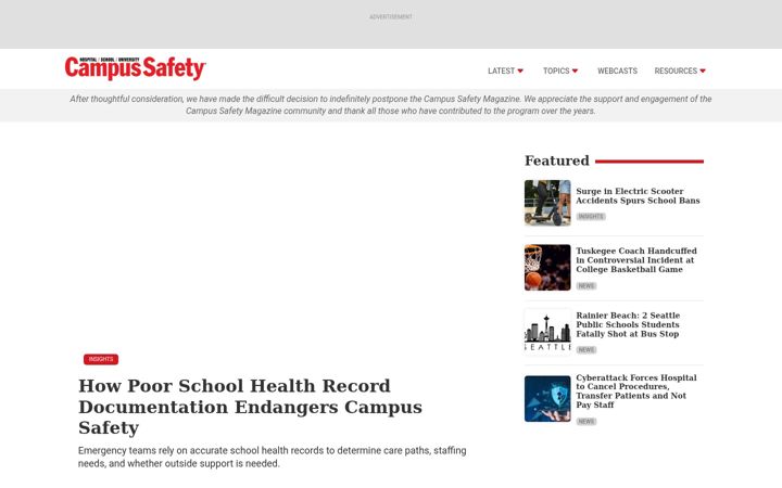 Screenshot of campussafetymagazine.com