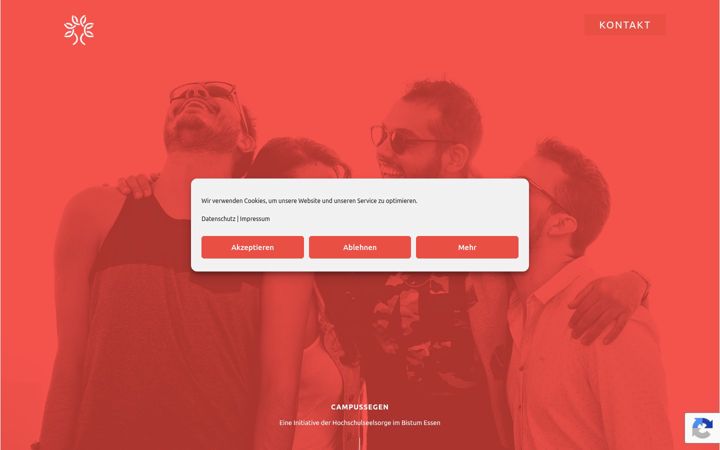 Screenshot of campussegen.de