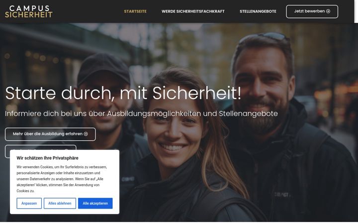 Screenshot of campussicherheit.de