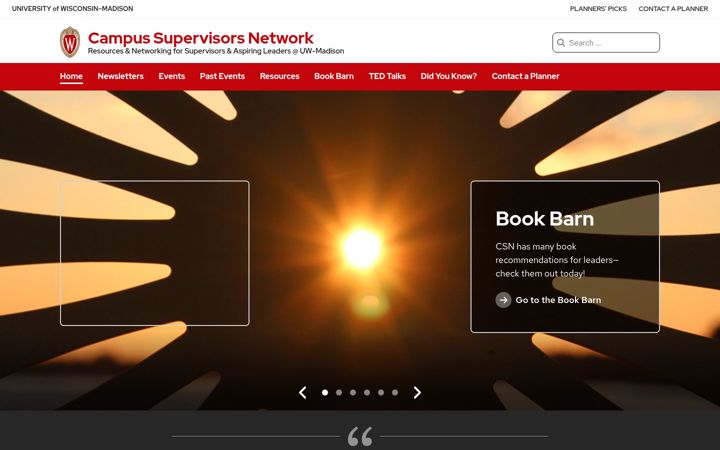 Screenshot ta' campussupervisorsnetwork.wisc.edu