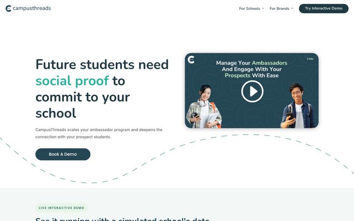 Screenshot of campusthreads.co