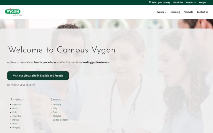 Screenshot of campusvygon.com