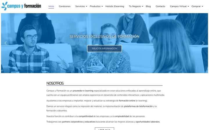 Screenshot of campusyformacion.es