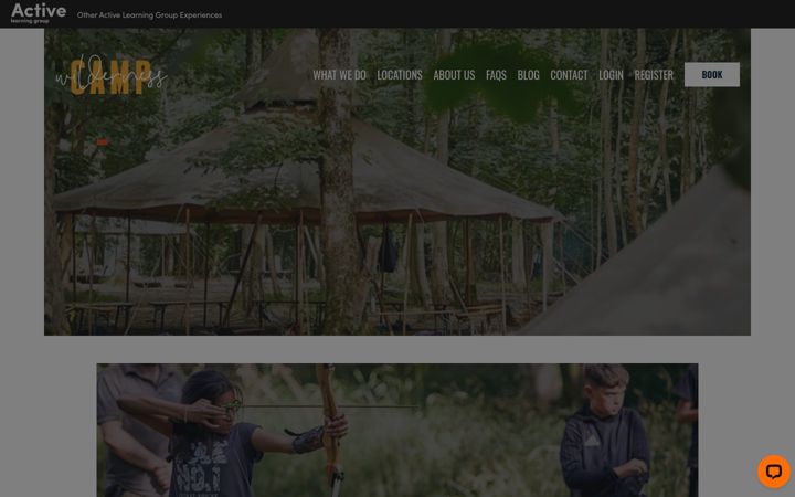 Screenshot of campwilderness.co.uk