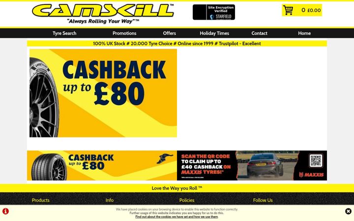 Screenshot of camskill.co.uk