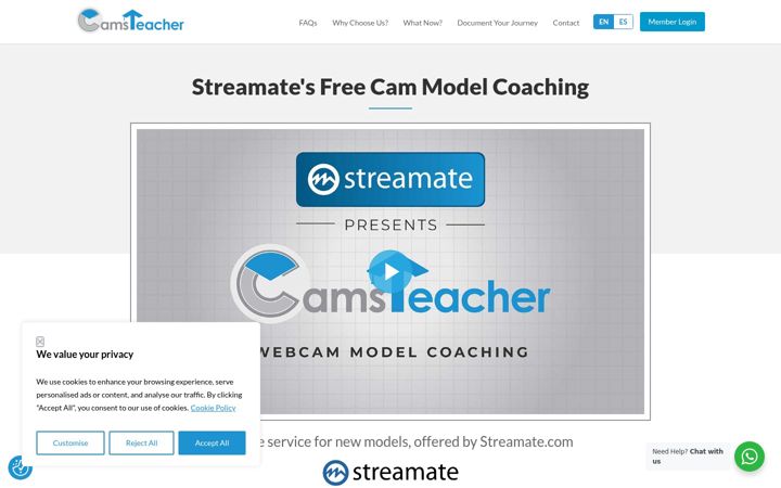 Screenshot of camsteacher.com
