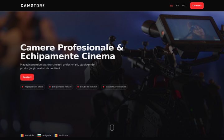 Skärmbild av camstore.ro