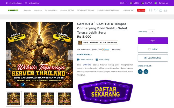 Screenshot of camtoto.co