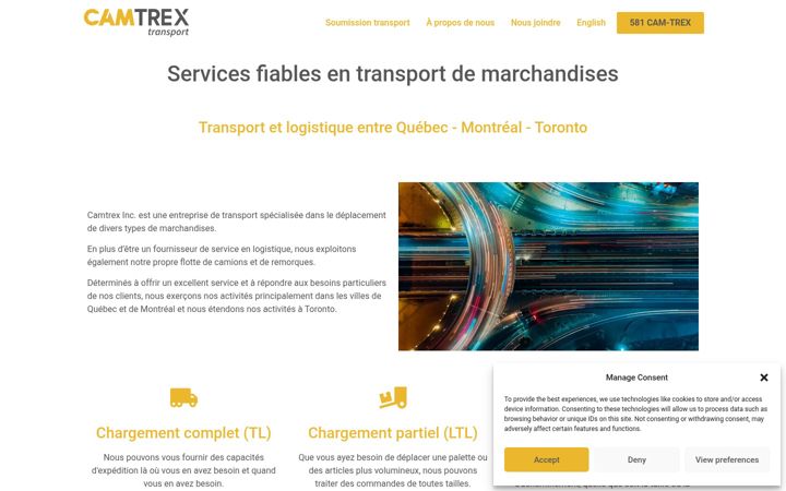 Screenshot of camtrex.ca