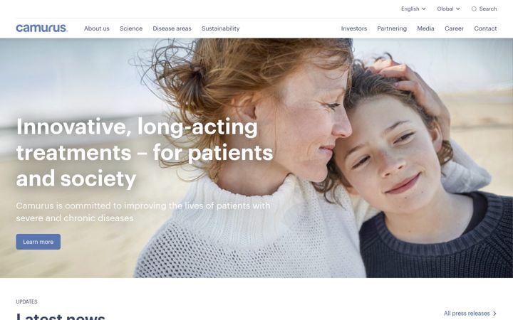 Screenshot of camurus.com