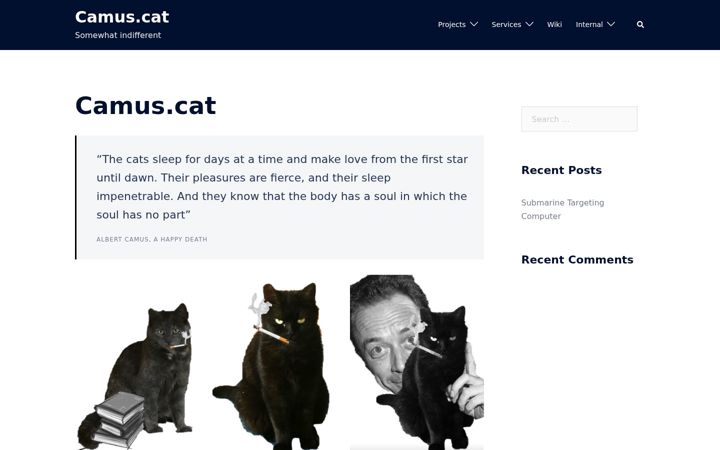 Screenshot van camus.cat