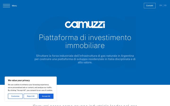 Screenshot of camuzzi.it
