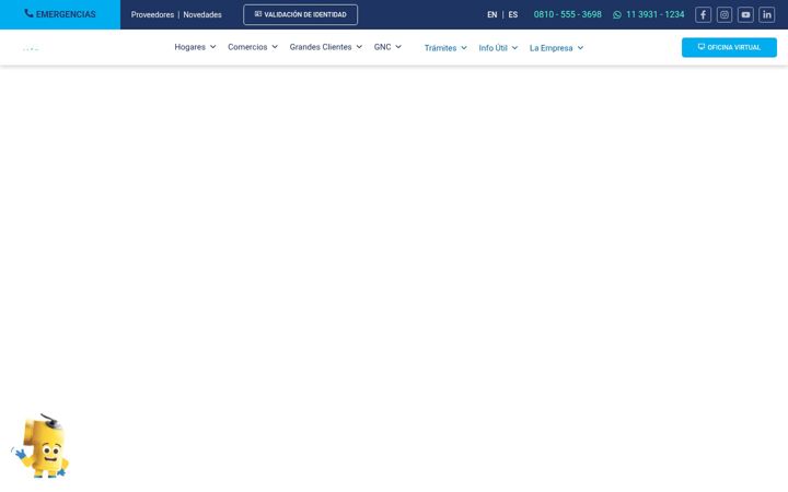Screenshot of camuzzigas.com.ar