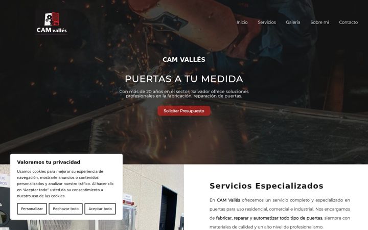 Screenshot of camvalles.es