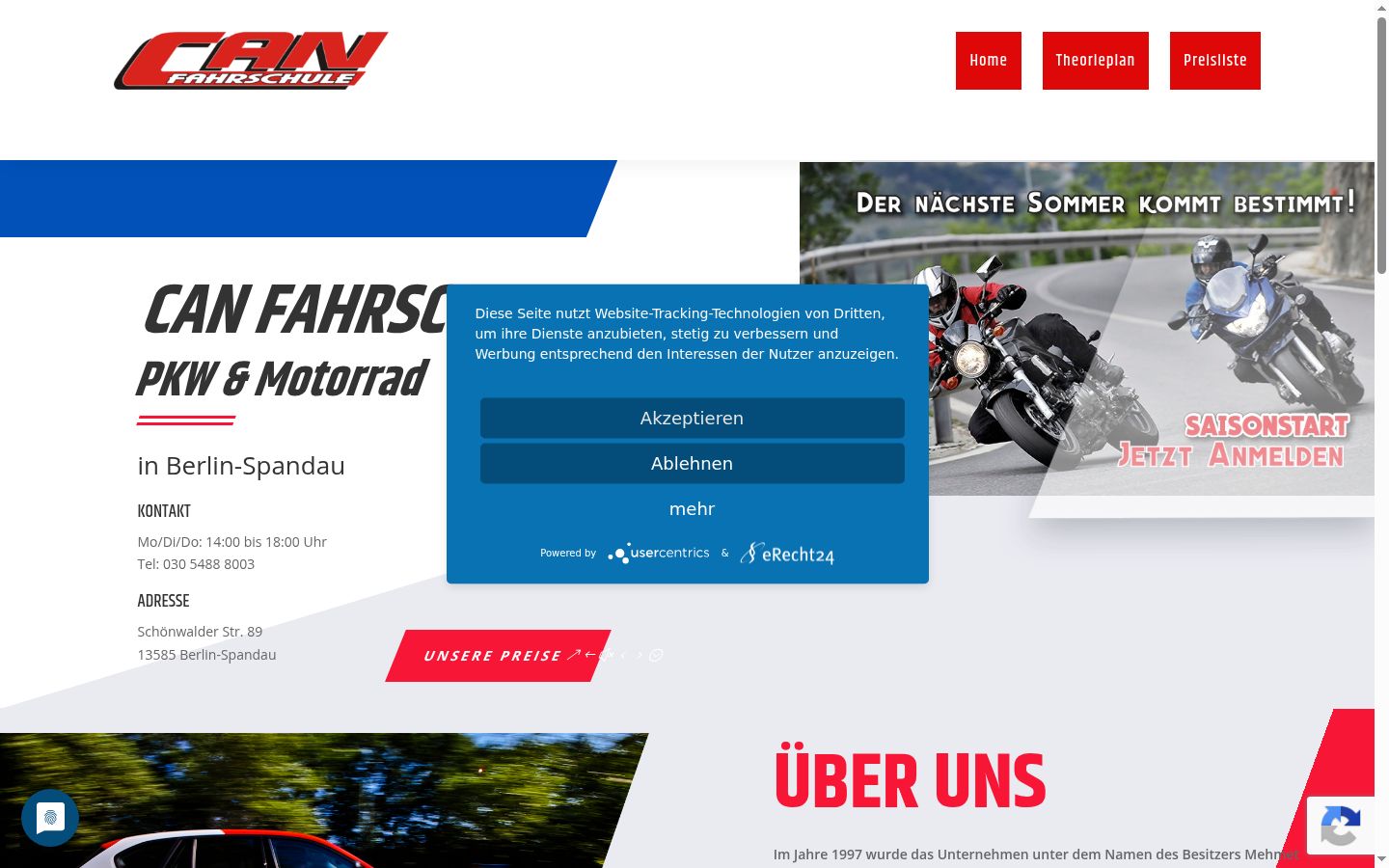 Sutikimo reklamjuostės, rodytos prieš bet kokią sąveiką, ekrano kopija
