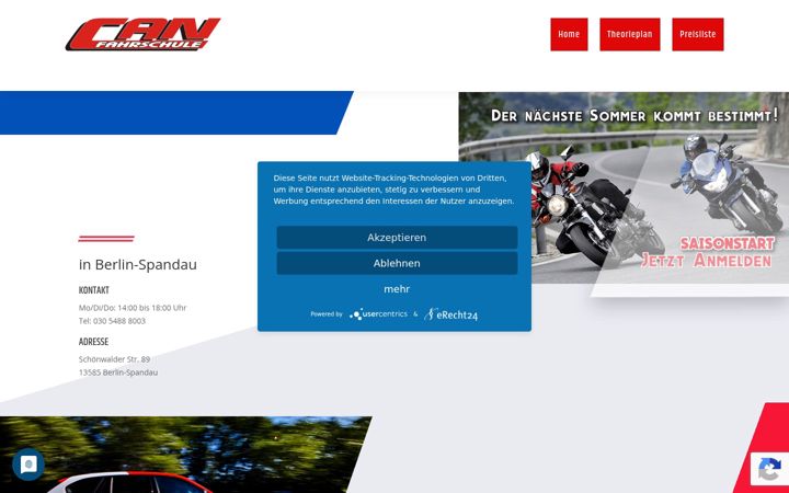 Screenshot of can-fahrschule.de