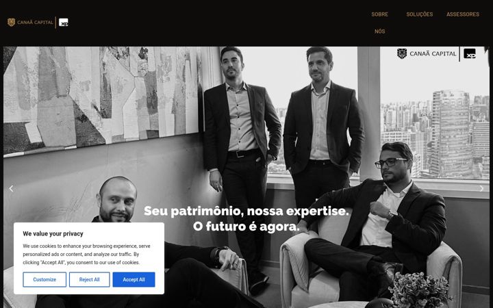 Екранна снимка на canaacapital.com.br