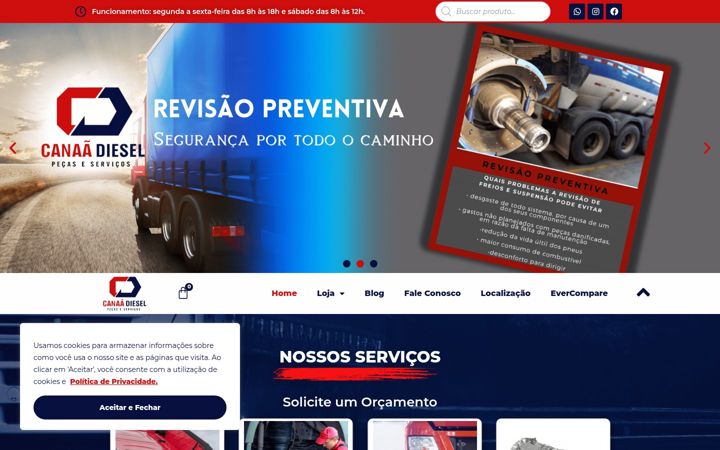 Екранна снимка на canaadiesel.com.br