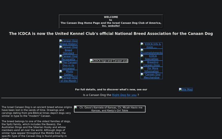 Screenshot of canaandogs.org