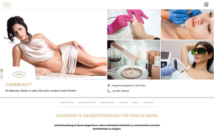 Screenshot of canabeauty.at
