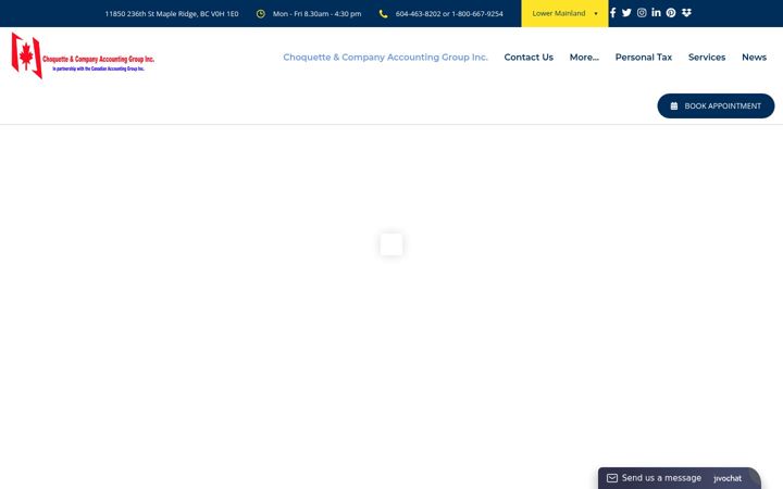 Screenshot of canacct.com