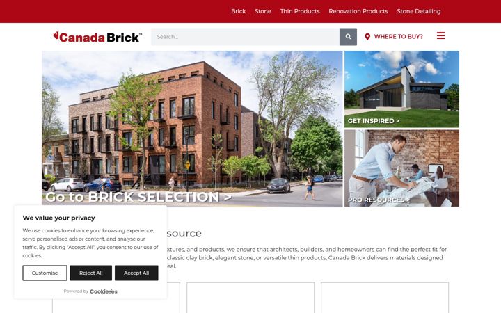 Screenshot of canadabrick.com