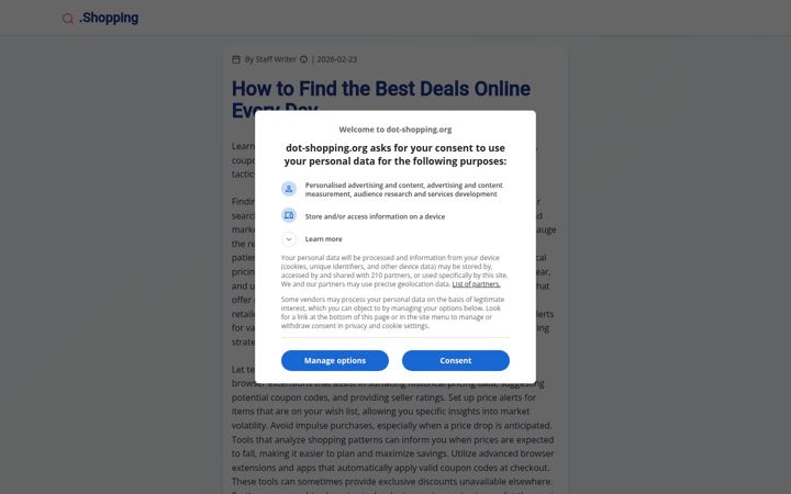 Screenshot of canadadealsonline.com