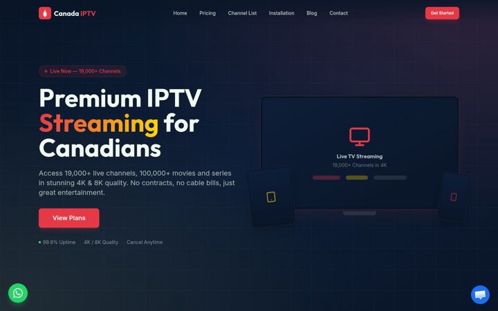Ekrano kopija canadaiptv.tv