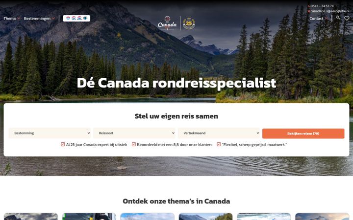 Screenshot of canadaplus.nl