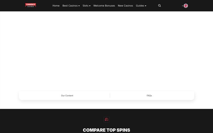 Screenshot of canadascasinos.com