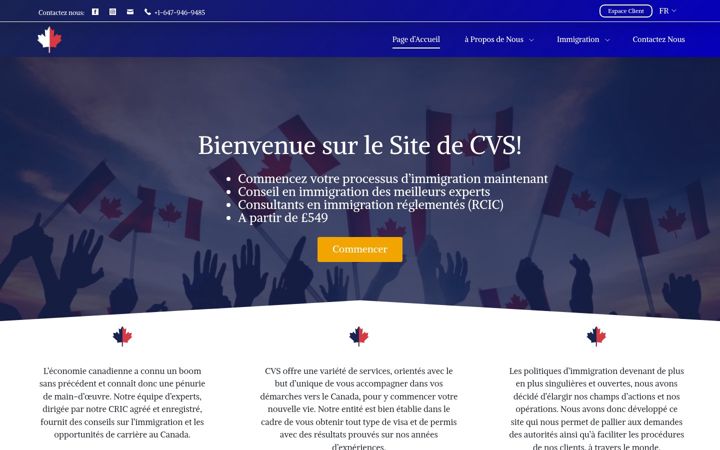 Screenshot of canadavisaservices.org