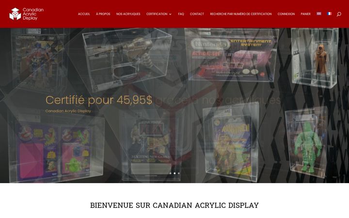 Screenshot of canadianacrylicdisplay.com