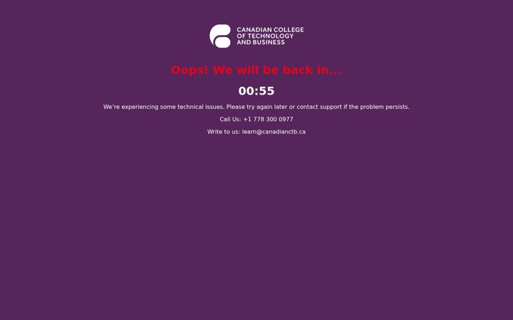 Screenshot of canadianctb.ca