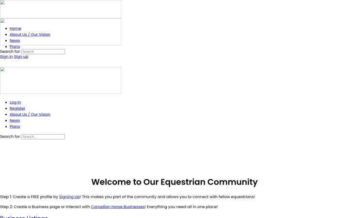 Screenshot of canadianequestrian.ca
