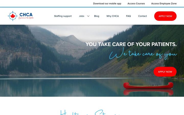 Screenshot of canadianhealthcare-agency.com
