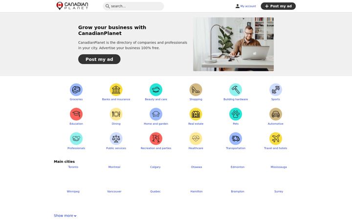 Screenshot of canadianplanet.net