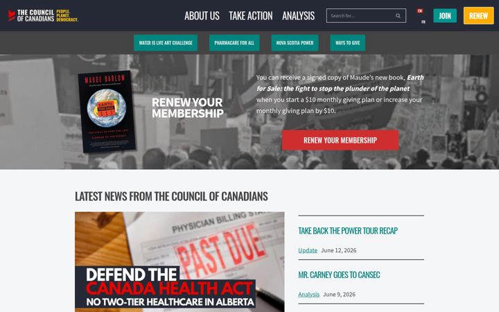 Screenshot of canadians.org
