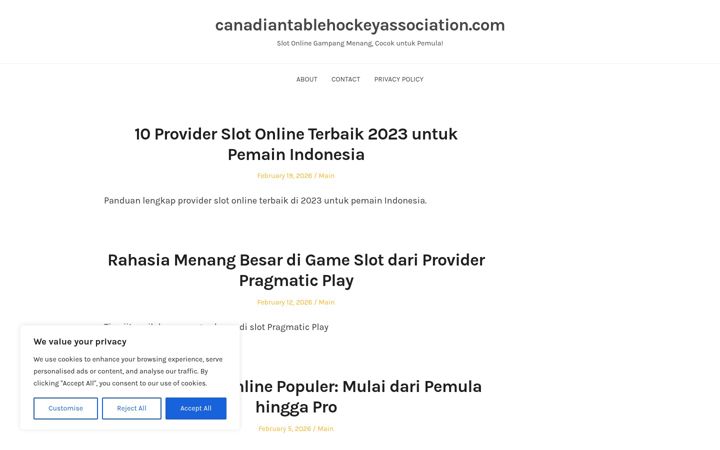 Screenshot of canadiantablehockeyassociation.com