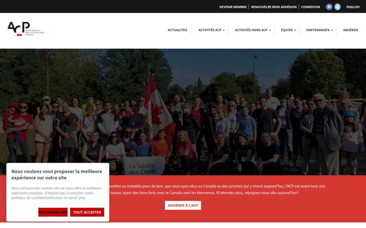 Screenshot of canadiennesaparis.fr