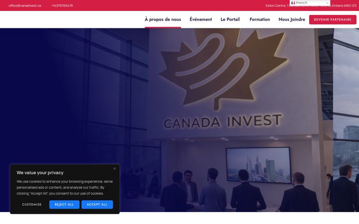 Ekraanipilt saidist canadinvest.ca