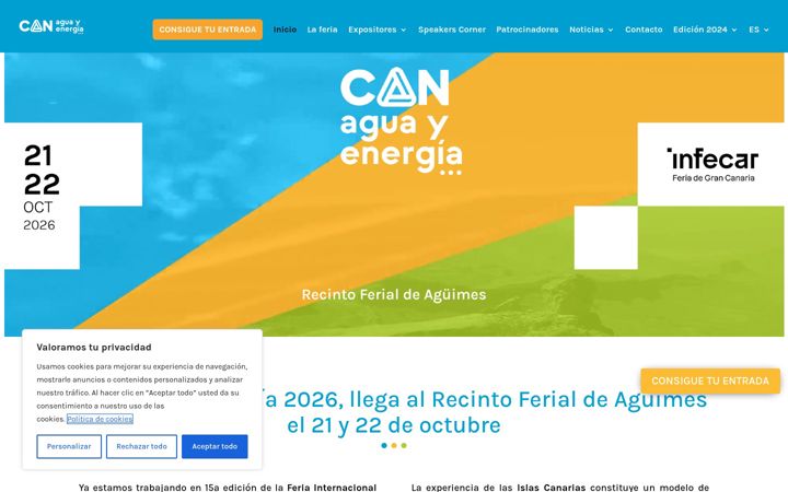 Ekrano kopija canagua.es