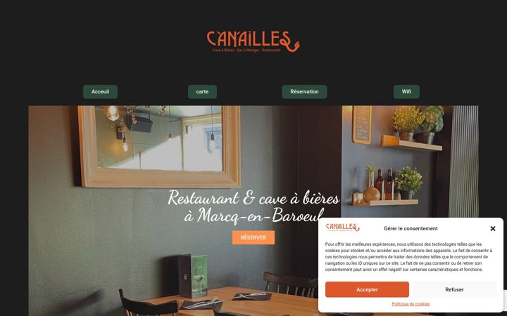 Screenshot of canaillesmarcq.fr