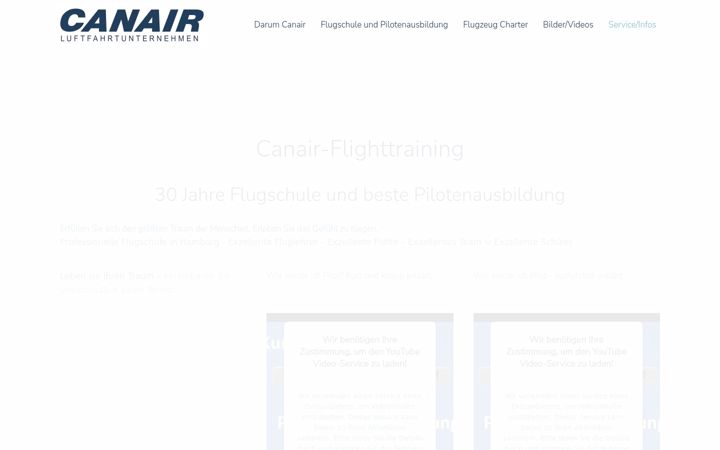 Screenshot of canair-flighttraining.de