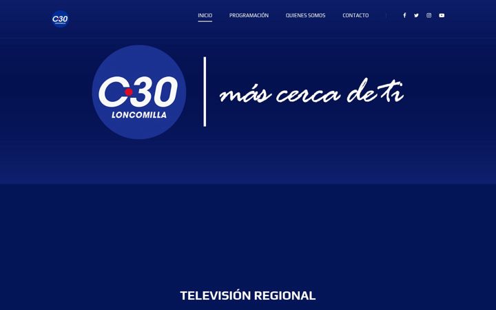 Screenshot of canal30.cl