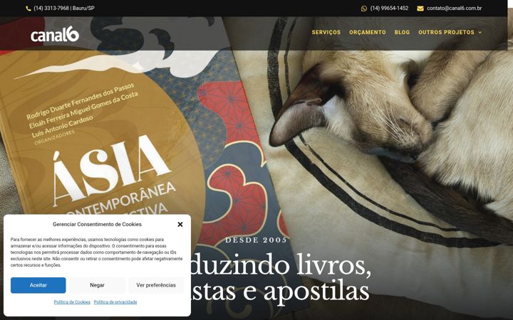 Екранна снимка на canal6editora.com.br
