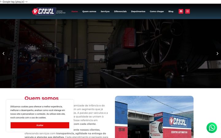Screenshot of canalcentroautomotivo.com.br